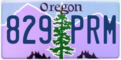 OR license plate 829PRM