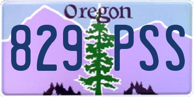 OR license plate 829PSS