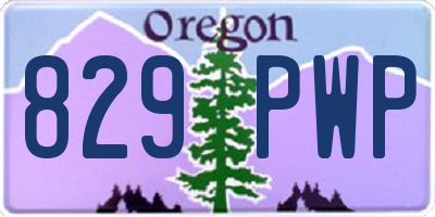 OR license plate 829PWP