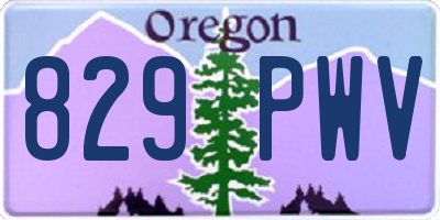 OR license plate 829PWV