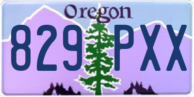 OR license plate 829PXX