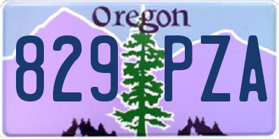 OR license plate 829PZA