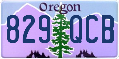 OR license plate 829QCB