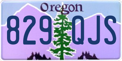 OR license plate 829QJS