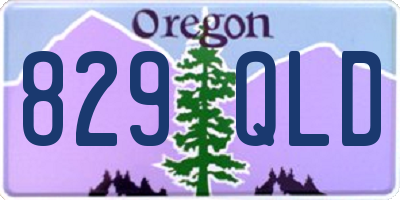 OR license plate 829QLD
