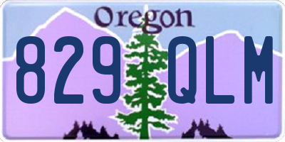 OR license plate 829QLM