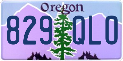 OR license plate 829QLO