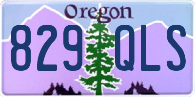 OR license plate 829QLS