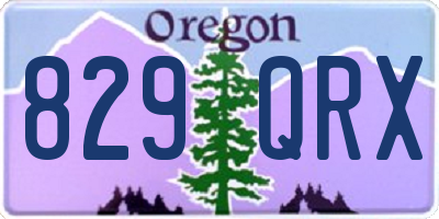 OR license plate 829QRX