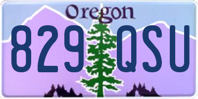 OR license plate 829QSU