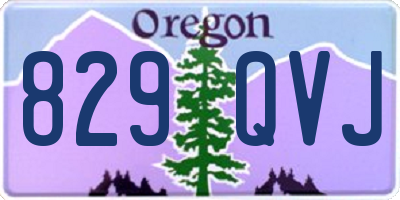 OR license plate 829QVJ