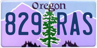 OR license plate 829RAS