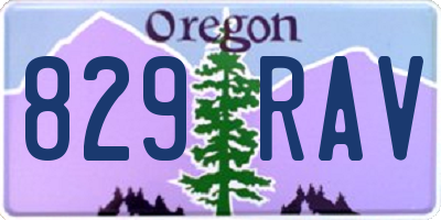 OR license plate 829RAV