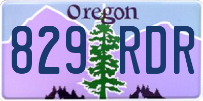 OR license plate 829RDR