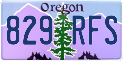 OR license plate 829RFS
