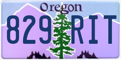 OR license plate 829RIT