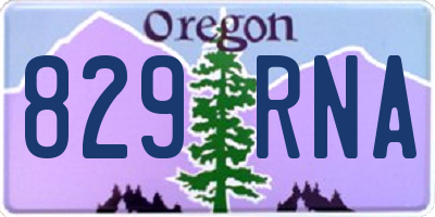 OR license plate 829RNA