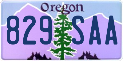 OR license plate 829SAA