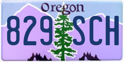 OR license plate 829SCH