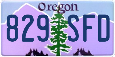 OR license plate 829SFD