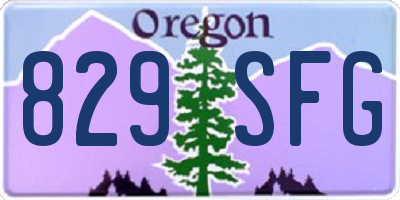 OR license plate 829SFG