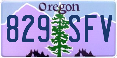 OR license plate 829SFV