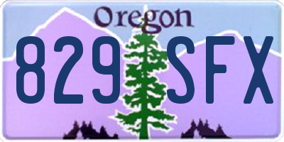 OR license plate 829SFX