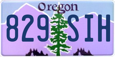 OR license plate 829SIH
