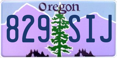 OR license plate 829SIJ