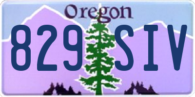 OR license plate 829SIV