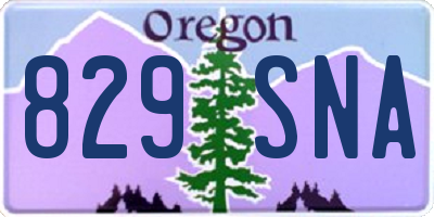 OR license plate 829SNA