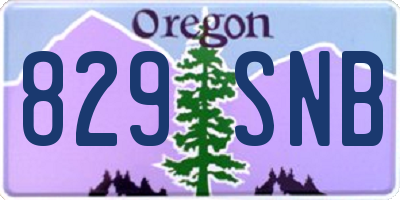 OR license plate 829SNB