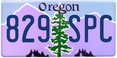 OR license plate 829SPC