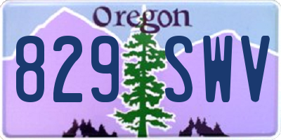 OR license plate 829SWV