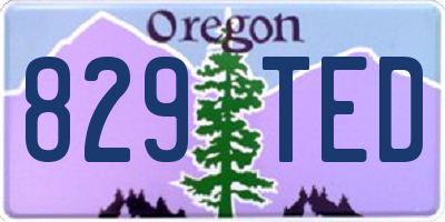 OR license plate 829TED