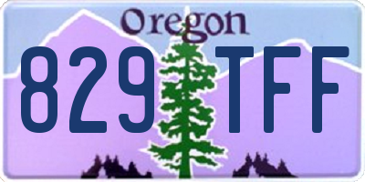 OR license plate 829TFF