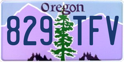 OR license plate 829TFV