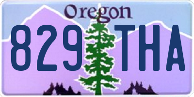 OR license plate 829THA