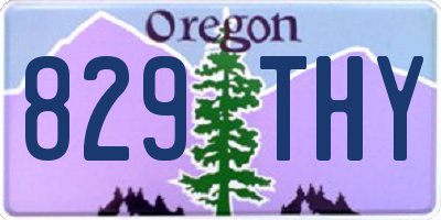 OR license plate 829THY