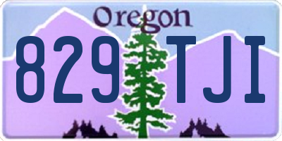 OR license plate 829TJI