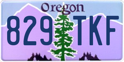 OR license plate 829TKF