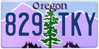OR license plate 829TKY