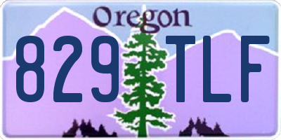 OR license plate 829TLF