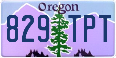OR license plate 829TPT