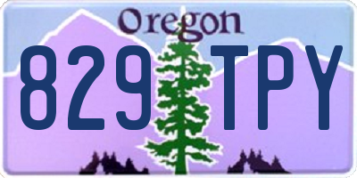 OR license plate 829TPY
