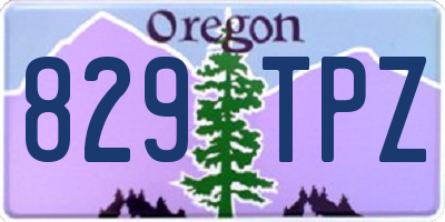 OR license plate 829TPZ