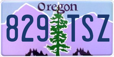 OR license plate 829TSZ