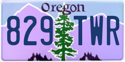 OR license plate 829TWR