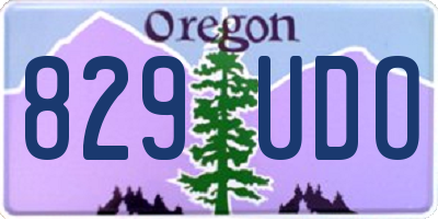 OR license plate 829UDO