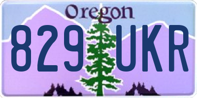 OR license plate 829UKR